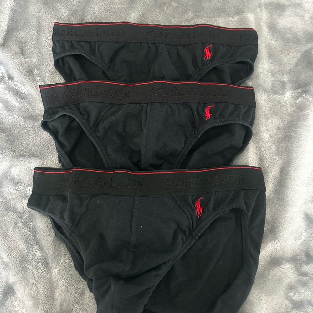 Polo by Ralph Lauren Men's Black Briefs 3 pack